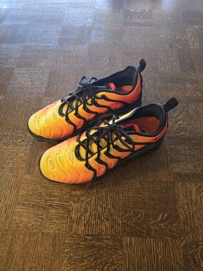 Nike Men's Vapormax Plus Black & Orange Gradient Running Shoes Size 12
